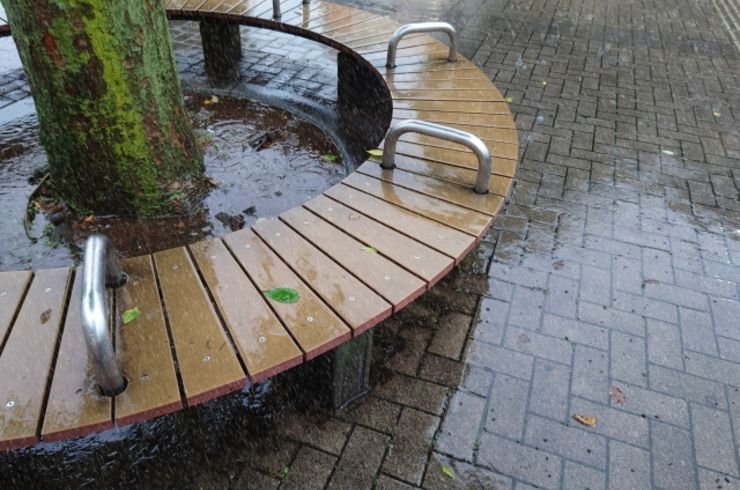 雨の日の公園