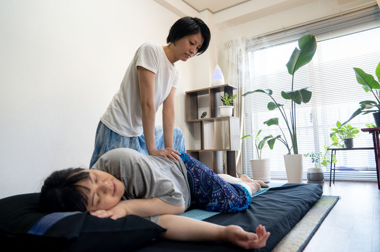 横向きマッサージ
