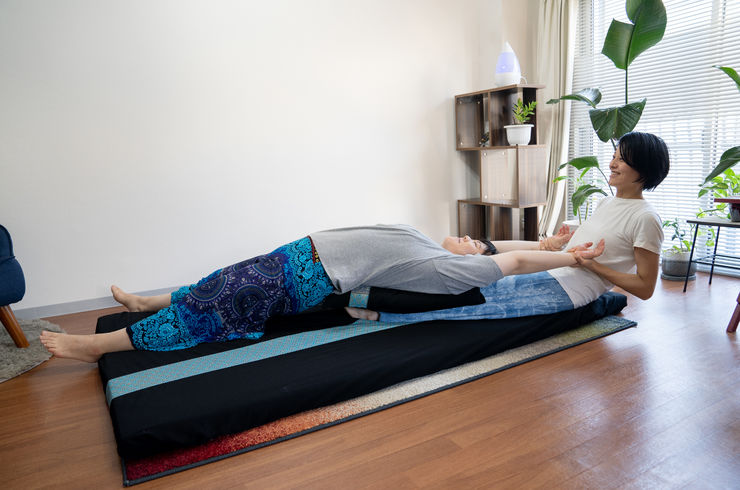 背中のストレッチ